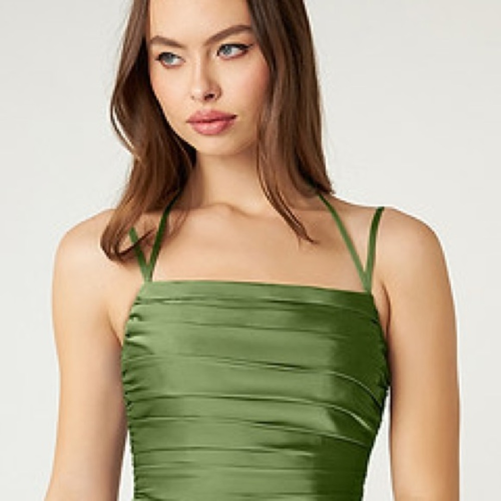 Azazie Desi Forest Green Maxi Dress M NWT - Picture 6 of 11